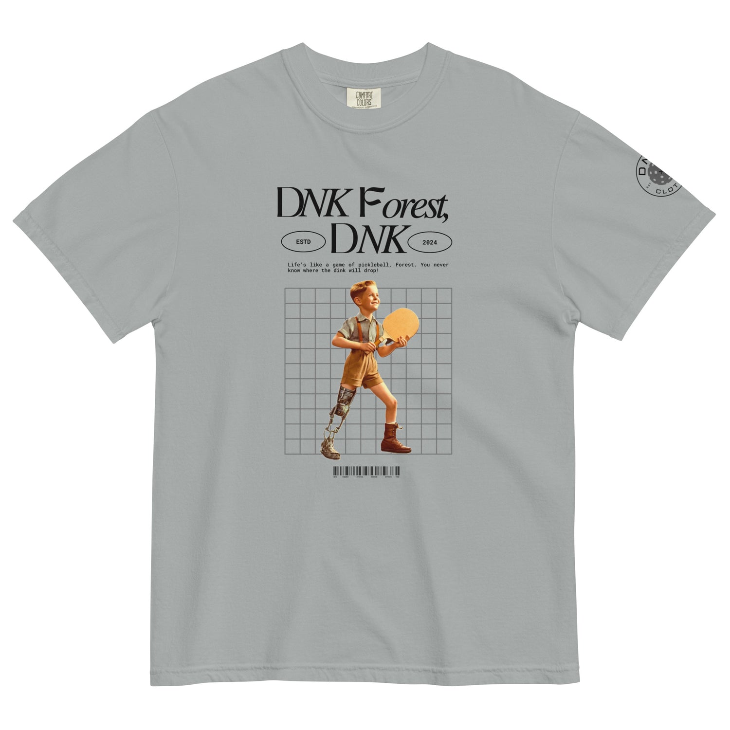 gray dnk forest dink funny pickleball t shirt