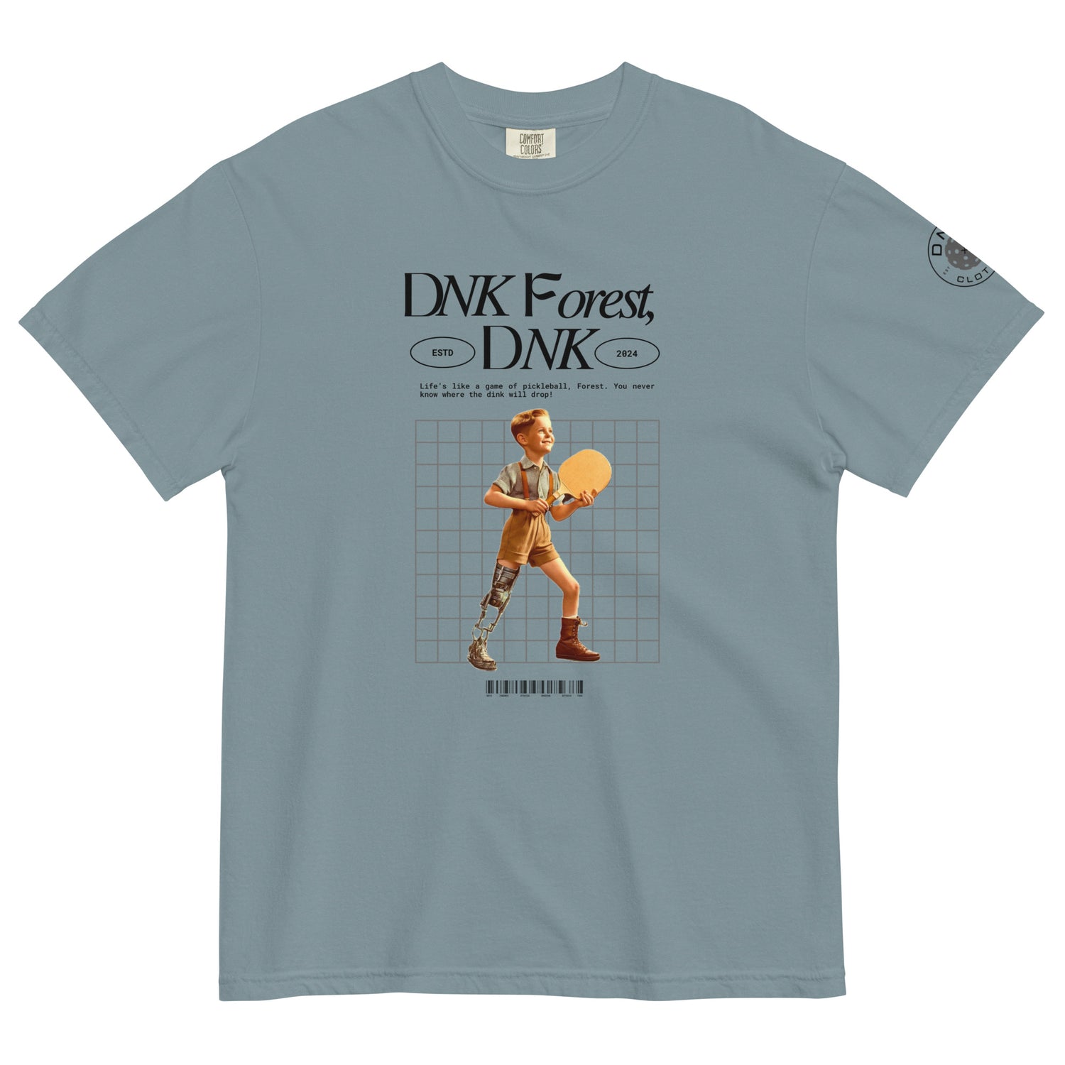 charcoal blue dnk forest dink funny pickleball t shirt