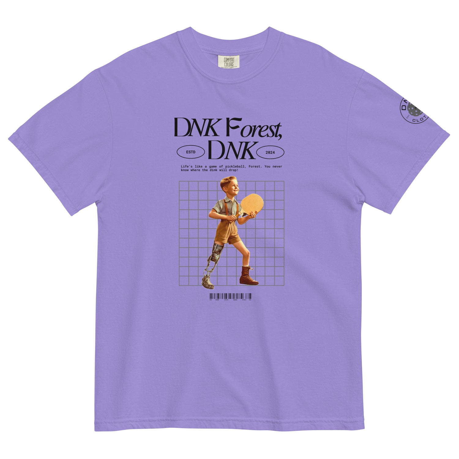 purple dnk forest dink funny pickleball t shirt